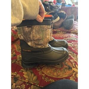 WP Hunting Snow Boots Brown Camouflage Boys YouthThermo Size 4y